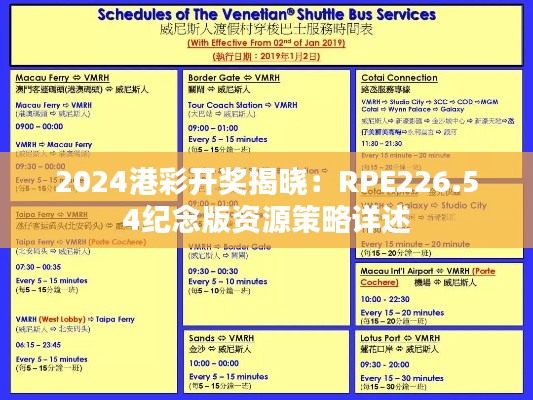2024港彩开奖揭晓:RPE226.54纪念版资源策略详述