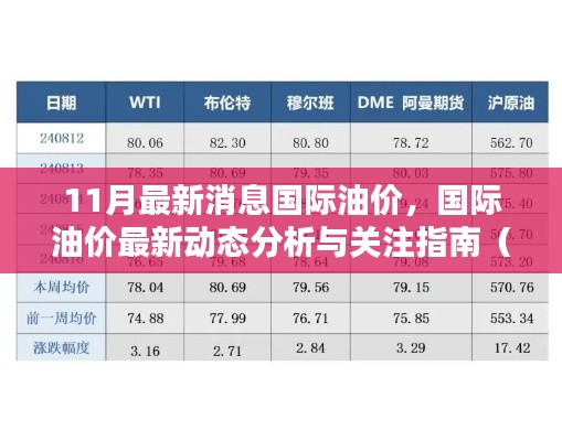 国际油价最新动态分析与关注指南,11月最新消息,适合初学者及进阶用户