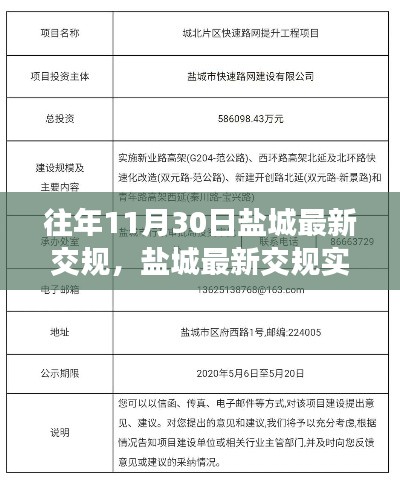 盐城最新交规实施回顾,影响与争议,历年调整总结报告