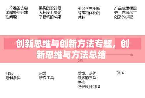 创新思维与创新方法专题,创新思维与方法总结